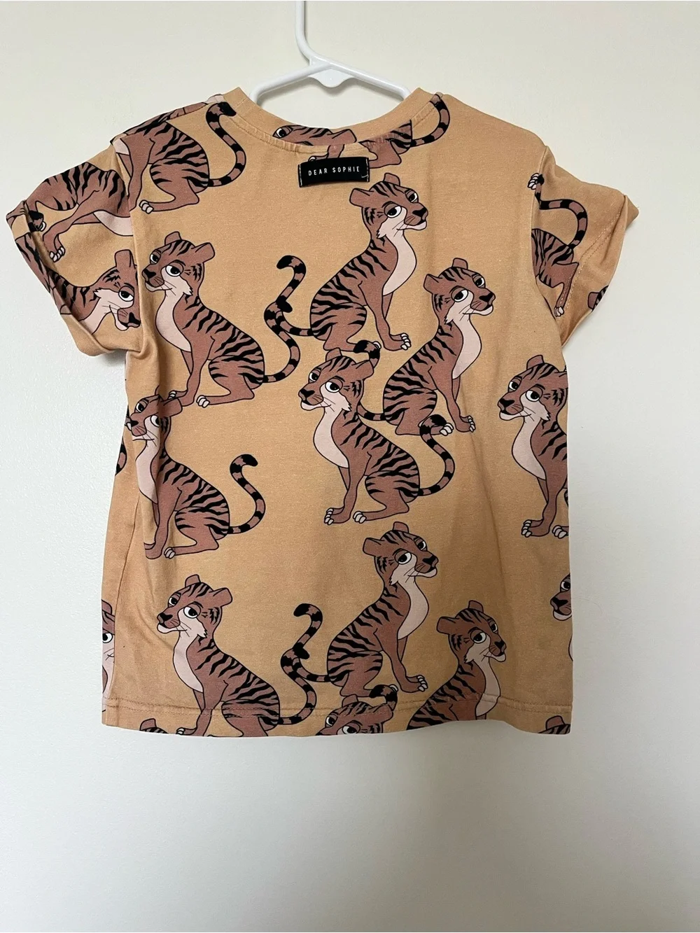 Dear Sophie Tiger Yellow Top Short-sleeve